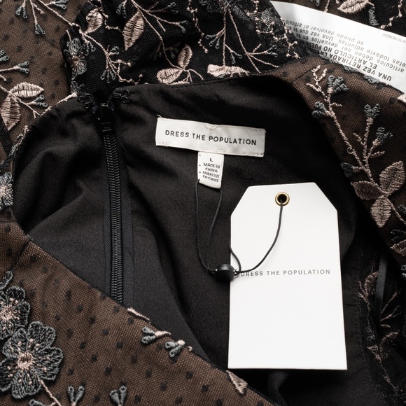 Dress The Population – Sabrina Floral Embroidered Dress - Picture 8 of 13